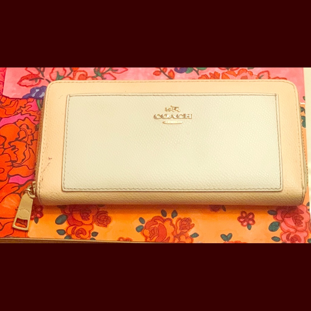 Gently used Coach Large Zipper Wallet